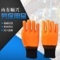 浸胶手套 耐磨 PVC荧光砂面罗口海绵复合布内衬 耐油工业胶手套